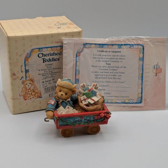 Cherished Teddies Tony "A First Class Delivery For You!" (219487) 1996 - Picture 2 of 10